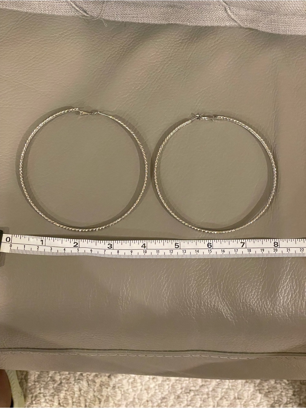 Diamond Cut Large Hoop Earrings